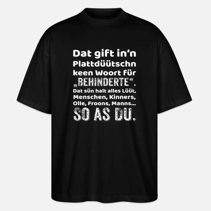 Low German Provocation Inclusion - Stanley/Stella Oversized Unisex Organic T-shirt Blaster 2.0 - black