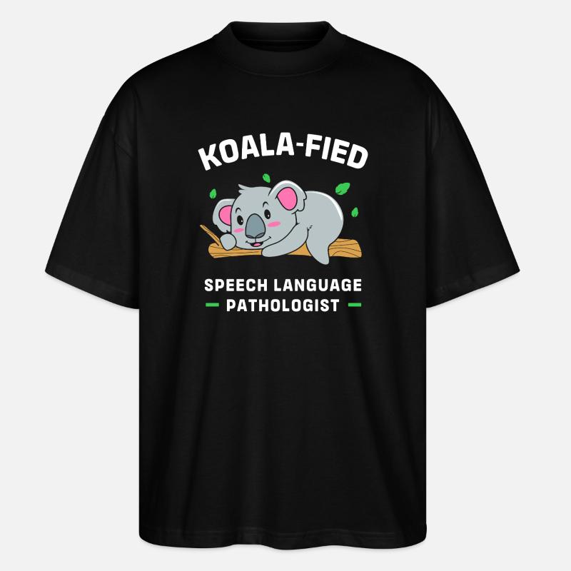 Speech Pathologist SLP Speech Therapist - Stanley/Stella Oversized Unisex Organic T-shirt Blaster 2.0 - black