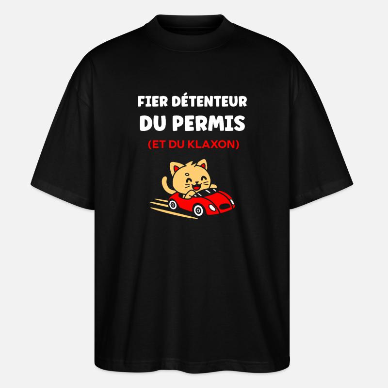 Führerschein-Humor - Stanley/Stella Oversized Unisex Bio T-Shirt Blaster 2.0 - Schwarz