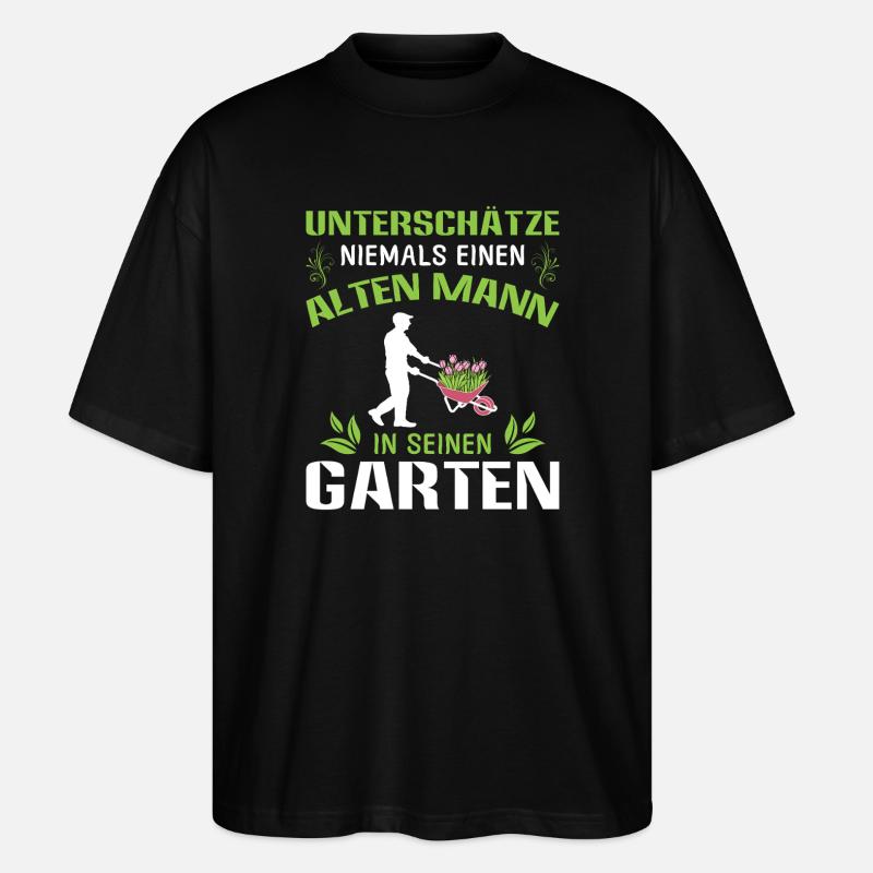 Garten Gärtner Gärtnern Gartenarbeit Gartenarbeit - Stanley/Stella Oversized Unisex Bio T-Shirt Blaster 2.0 - Schwarz