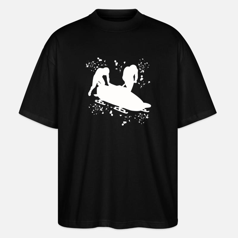 Bobsleigh Bobsleigh à deux - T-shirt bio Blaster 2.0 coupe oversize Stanley/Stella Unisexe - noir