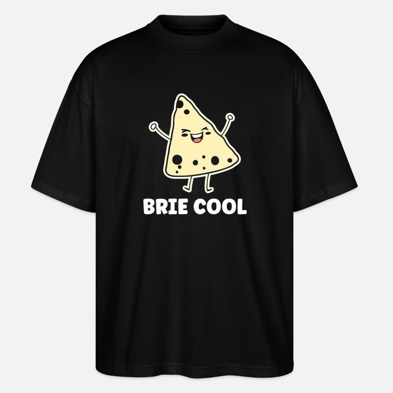 Humor Brie-Käse - Stanley/Stella Oversized Unisex Bio T-Shirt Blaster 2.0 - Schwarz