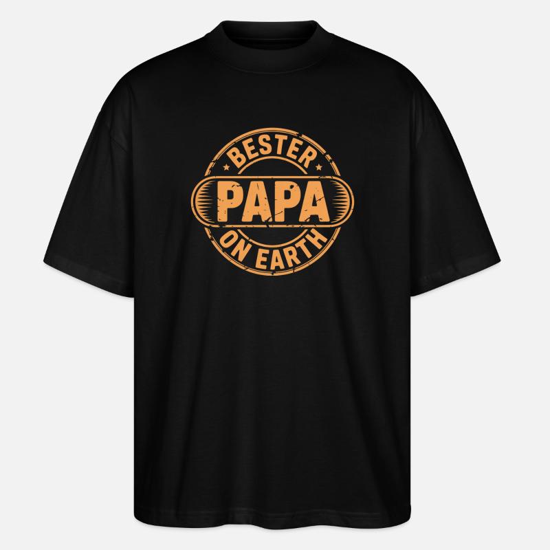 Bester Papa - Stanley/Stella Oversized Unisex Bio T-Shirt Blaster 2.0 - Schwarz
