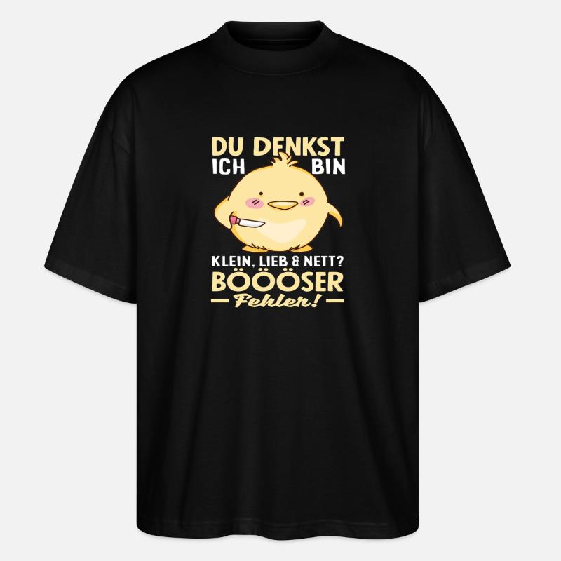 Mauvaise erreur les petits poussins - T-shirt bio Blaster 2.0 coupe oversize Stanley/Stella Unisexe - noir