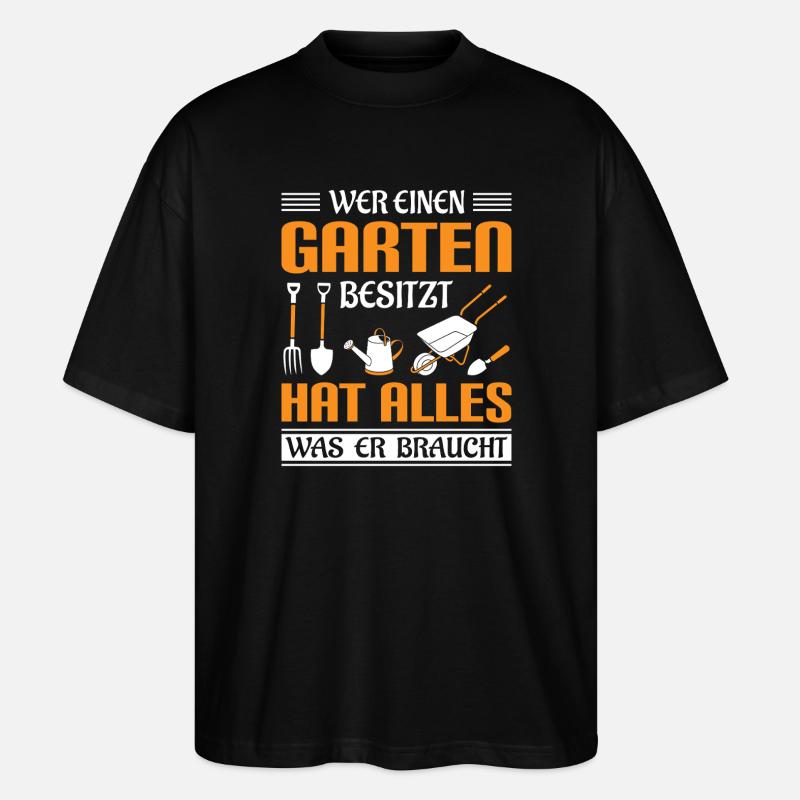 Garten Gärtner Gärtnern Gartenarbeit Gartenarbeit - Stanley/Stella Oversized Unisex Bio T-Shirt Blaster 2.0 - Schwarz