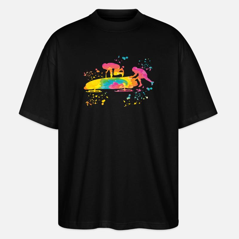 Bobsleigh Bobsleigh à deux - T-shirt bio Blaster 2.0 coupe oversize Stanley/Stella Unisexe - noir
