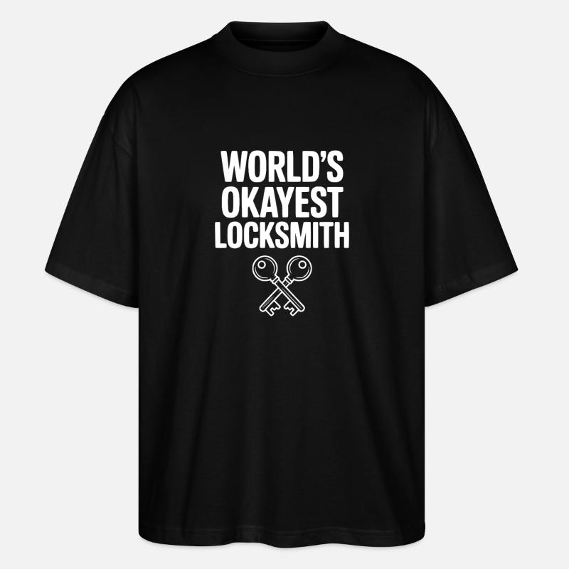 Der okayste Schlosser der Welt - Stanley/Stella Oversized Unisex Bio T-Shirt Blaster 2.0 - Schwarz