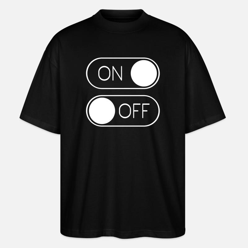 Toggle Grafik On Off Schalter - Stanley/Stella Oversized Unisex Bio T-Shirt Blaster 2.0 - Schwarz