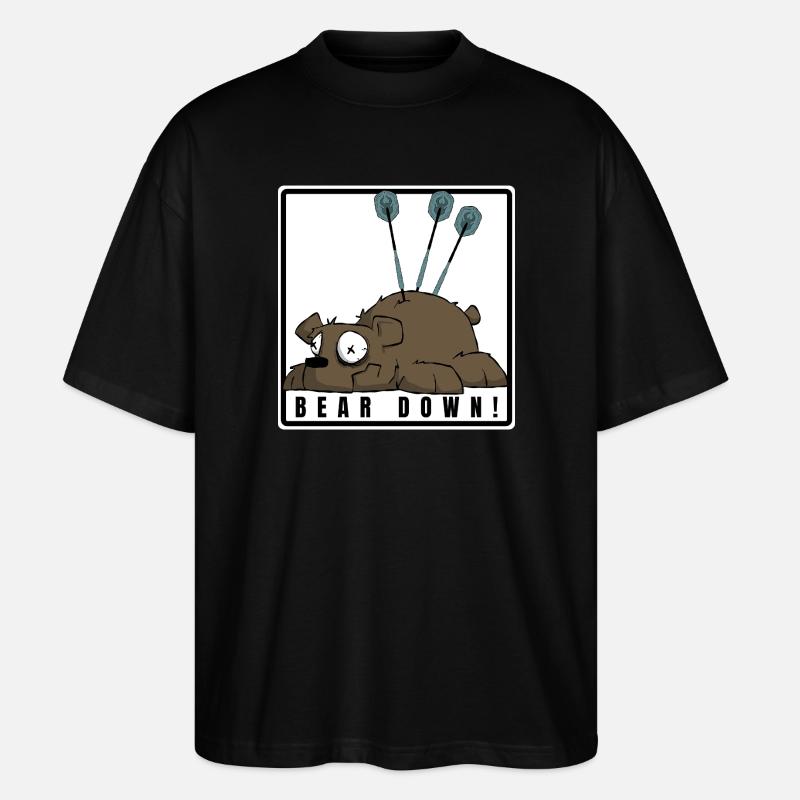 Drôle de fléchettes motif comique. POURSUIVEZ ! - T-shirt bio Blaster 2.0 coupe oversize Stanley/Stella Unisexe - noir