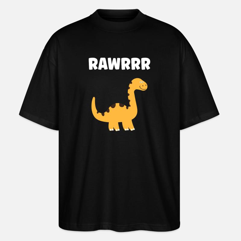 Niedlicher kleiner Dinosaurier - Stanley/Stella Oversized Unisex Bio T-Shirt Blaster 2.0 - Schwarz
