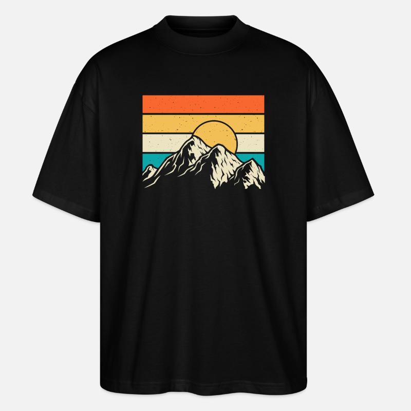 Wandern Wanderer Bergsteiger Geschenk - Stanley/Stella Oversized Unisex Bio T-Shirt Blaster 2.0 - Schwarz