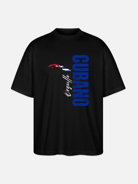Cuban pride, vertical design - Stanley/Stella Oversized Unisex Organic T-shirt Blaster 2.0 - black