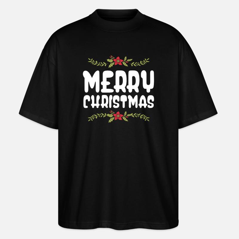 Frohe Weihnachten - Stanley/Stella Oversized Unisex Bio T-Shirt Blaster 2.0 - Schwarz