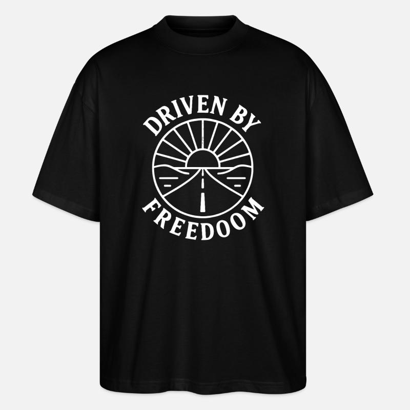 Driven by Freedom - Stanley/Stella Oversized Unisex Bio T-Shirt Blaster 2.0 - Schwarz