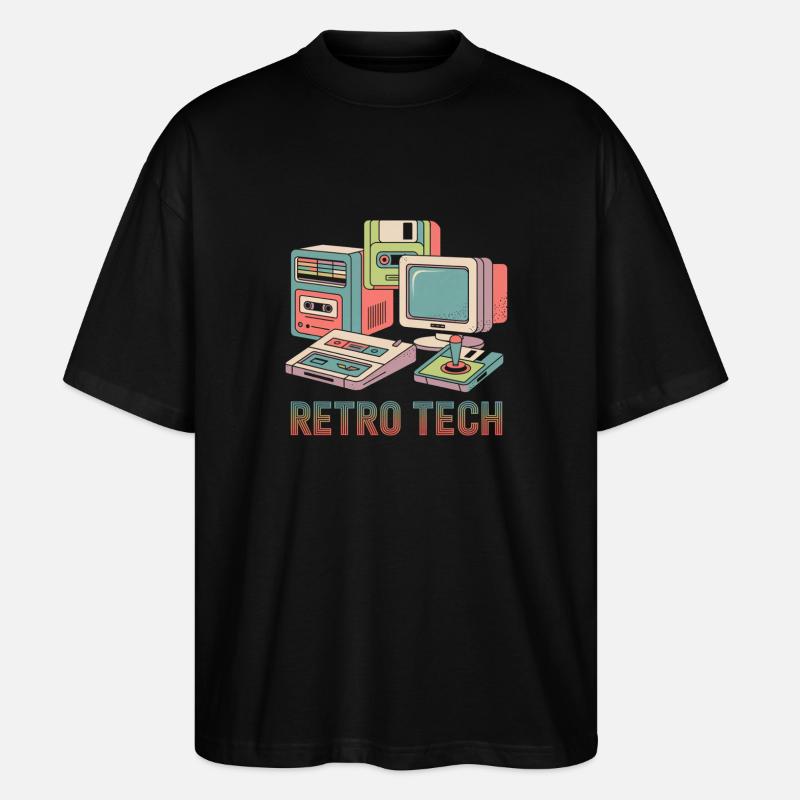 Retro Technik - Stanley/Stella Oversized Unisex Bio T-Shirt Blaster 2.0 - Schwarz