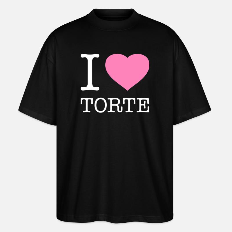 J’adore le gâteau - T-shirt bio Blaster 2.0 coupe oversize Stanley/Stella Unisexe - noir