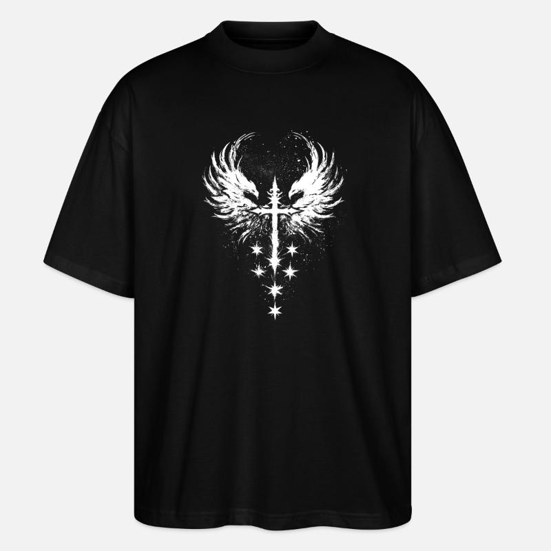 Gothique gothique Emo Croix - T-shirt bio Blaster 2.0 coupe oversize Stanley/Stella Unisexe - noir