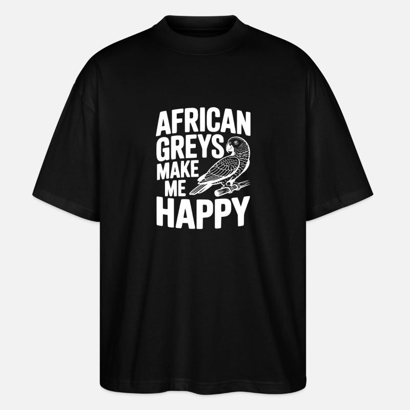Afrikanische Grautöne machen mich glücklich - Stanley/Stella Oversized Unisex Bio T-Shirt Blaster 2.0 - Schwarz