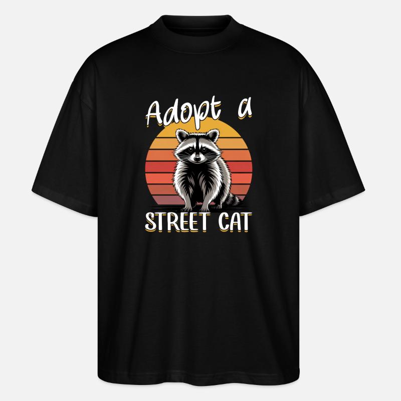 Drôle de raton laveur - T-shirt bio Blaster 2.0 coupe oversize Stanley/Stella Unisexe - noir