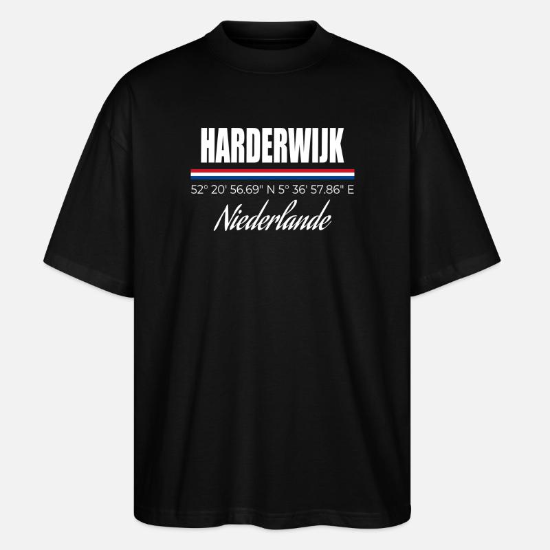 Harderwijk - Stanley/Stella Oversized Unisex Bio T-Shirt Blaster 2.0 - Schwarz