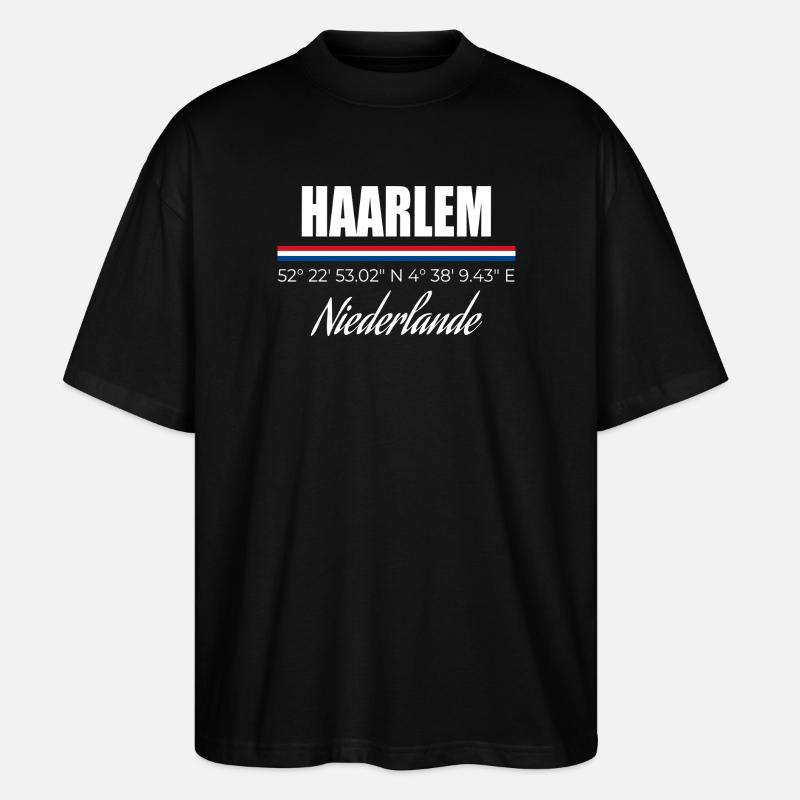 Haarlem - Stanley/Stella Oversized Unisex Bio T-Shirt Blaster 2.0 - Schwarz