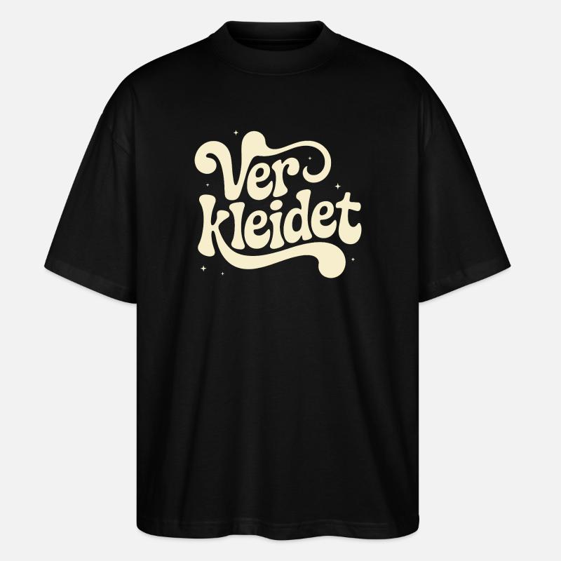Verkleidet Kostüm Verkleidung Fasching Karneval - Stanley/Stella Oversized Unisex Bio T-Shirt Blaster 2.0 - Schwarz