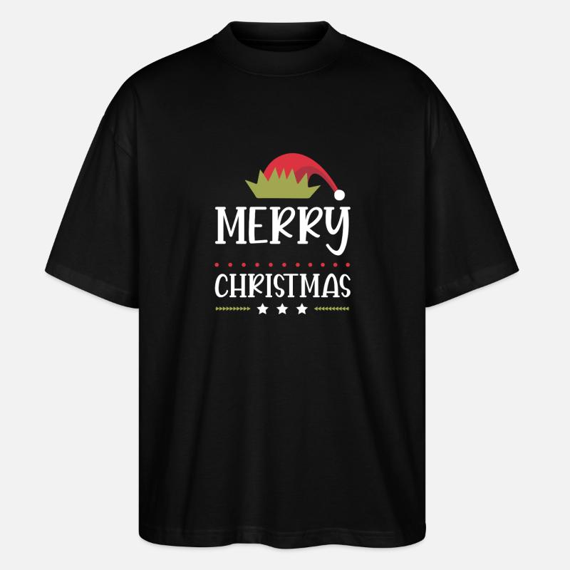 Frohe Weihnachten - Stanley/Stella Oversized Unisex Bio T-Shirt Blaster 2.0 - Schwarz