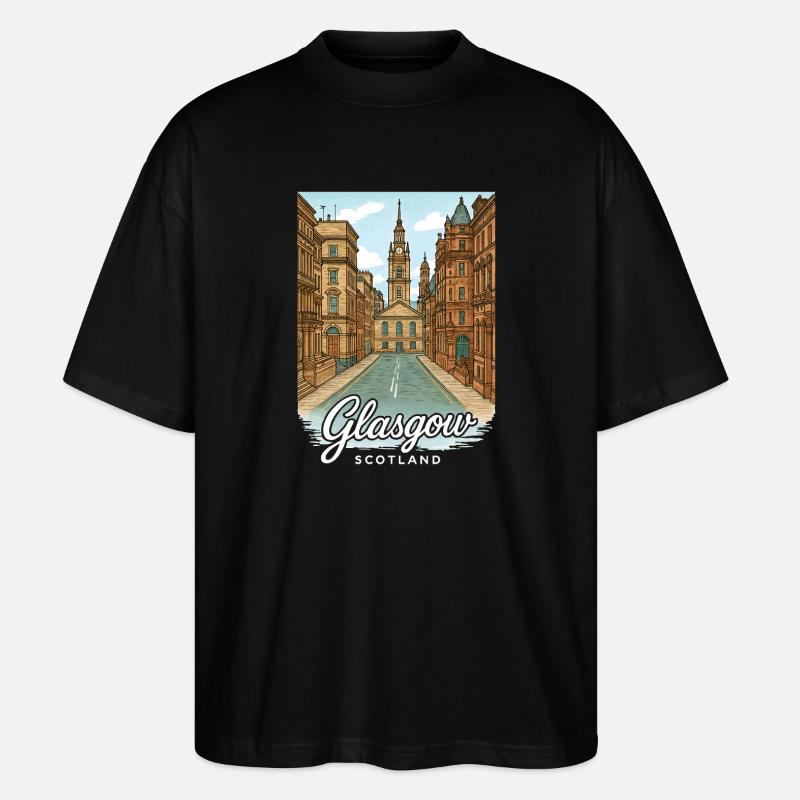 Glasgow Schottland - Stanley/Stella Oversized Unisex Bio T-Shirt Blaster 2.0 - Schwarz