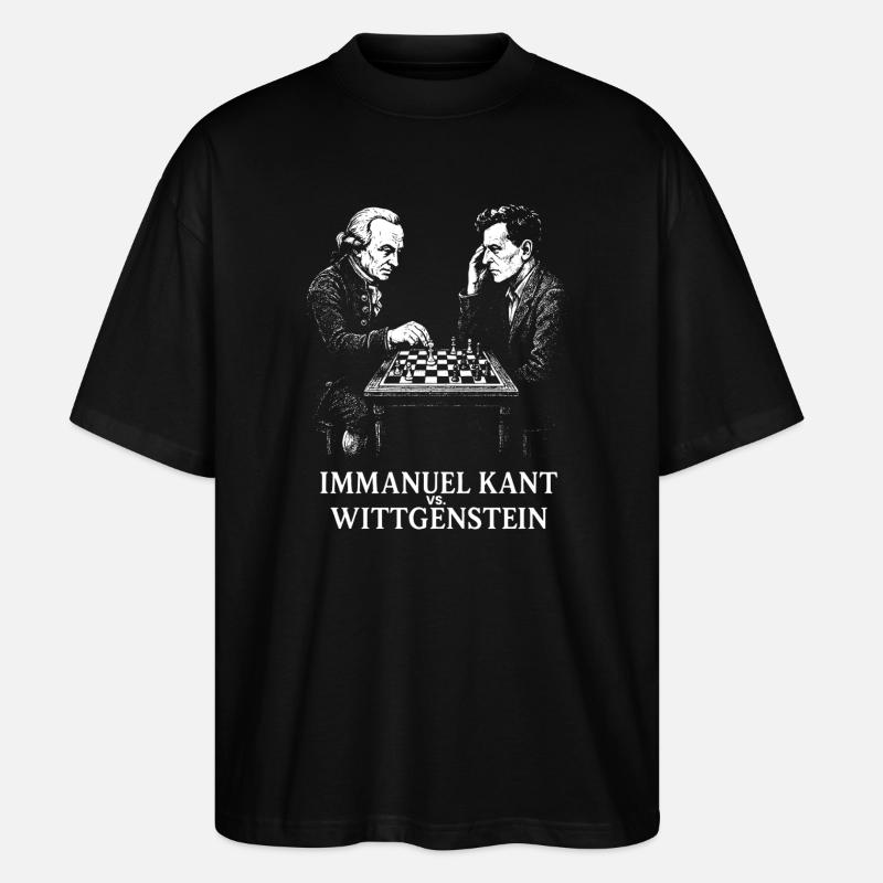 Duel d’échecs Kant vs Wittgenstein - T-shirt bio Blaster 2.0 coupe oversize Stanley/Stella Unisexe - noir