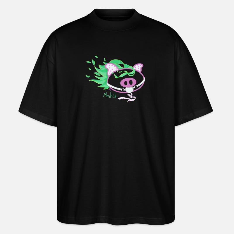 Wild Pop Pig - Stanley/Stella Oversized Unisex Bio T-Shirt Blaster 2.0 - Schwarz