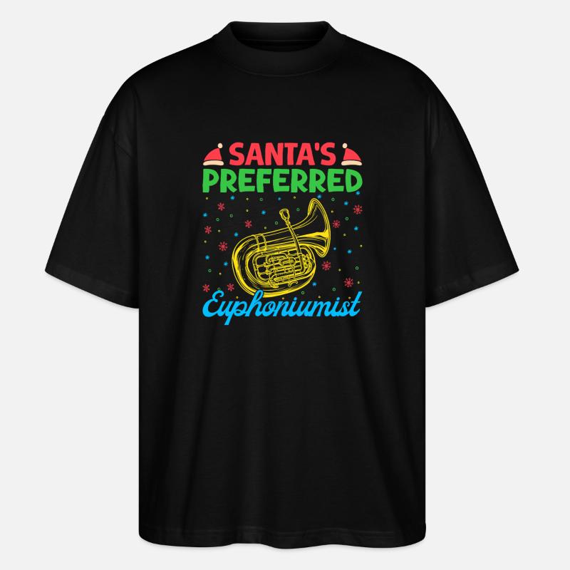 Euphonium Santa´s Preferred Baritone Marching Band - Stanley/Stella Oversized Unisex Bio T-Shirt Blaster 2.0 - Schwarz