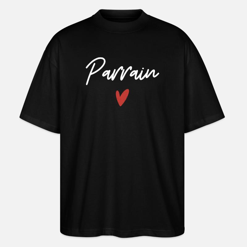 Pate Herz Geschenkidee - Stanley/Stella Oversized Unisex Bio T-Shirt Blaster 2.0 - Schwarz