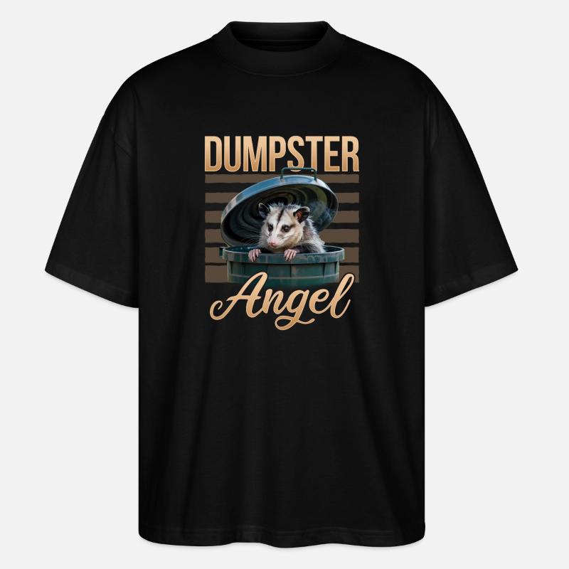 Funny Opossum - Stanley/Stella Oversized Unisex Bio T-Shirt Blaster 2.0 - Schwarz