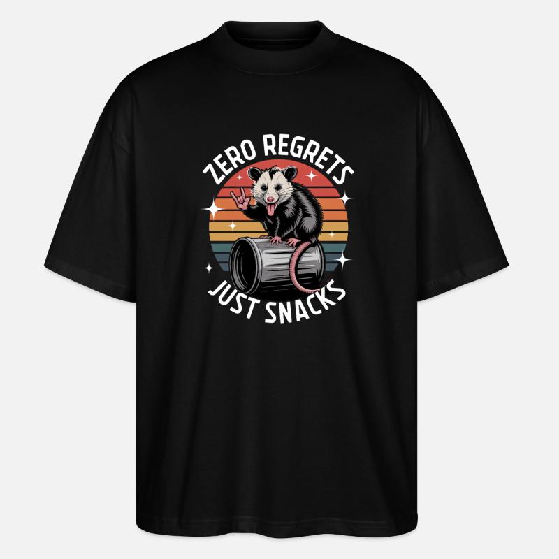 Funny Opossum - Stanley/Stella Oversized Unisex Bio T-Shirt Blaster 2.0 - Schwarz