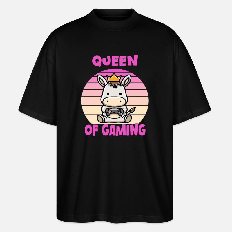 Gaming queen - Stanley/Stella Oversized Unisex Bio T-Shirt Blaster 2.0 - Schwarz