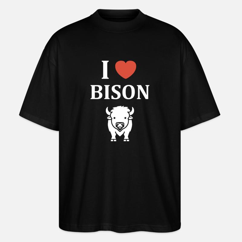 bison - T-shirt bio Blaster 2.0 coupe oversize Stanley/Stella Unisexe - noir
