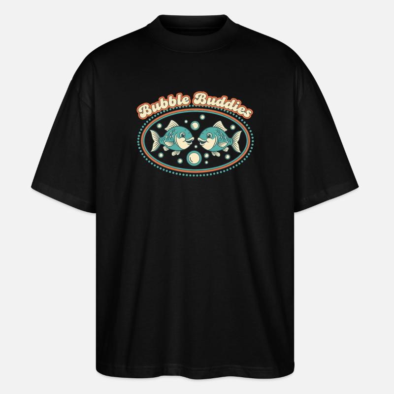 Bubble Buddies - Stanley/Stella Oversized Unisex Bio T-Shirt Blaster 2.0 - Schwarz
