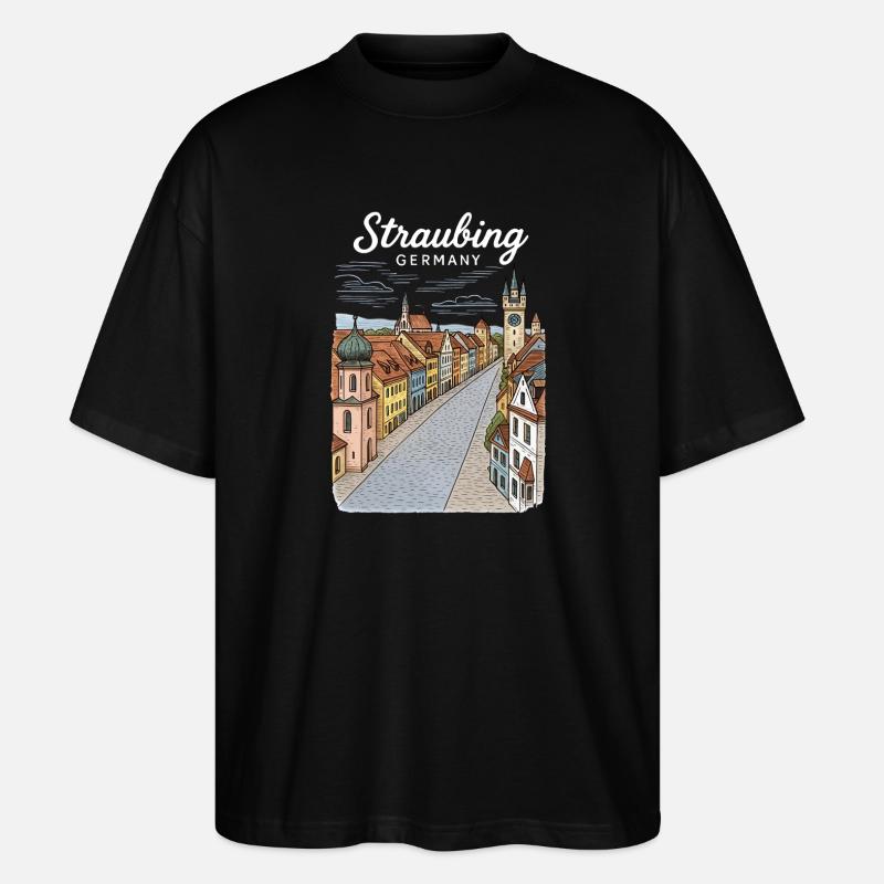 Straubing - Stanley/Stella Oversized Unisex Bio T-Shirt Blaster 2.0 - Schwarz