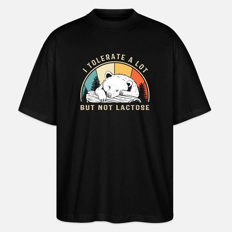 Milk Allergy Lactose Intolerance Flatulence - Stanley/Stella Oversized Unisex Organic T-shirt Blaster 2.0 - black