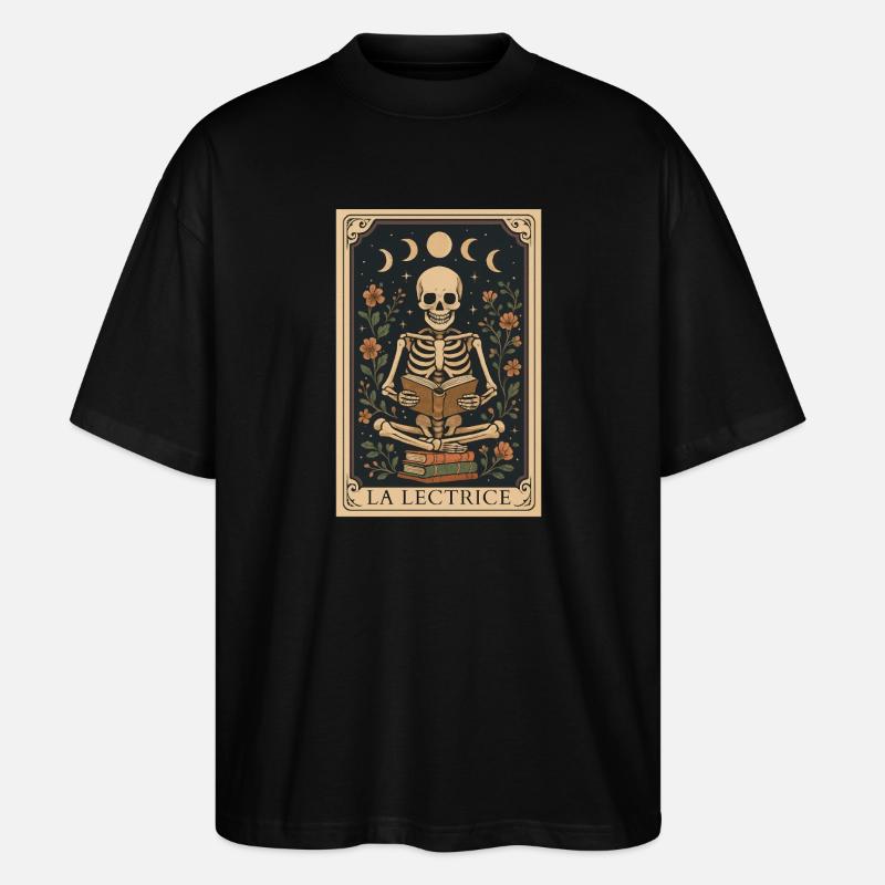 The Gothic Skeleton Tarot Card Reader - Stanley/Stella Oversized Unisex Organic T-shirt Blaster 2.0 - black