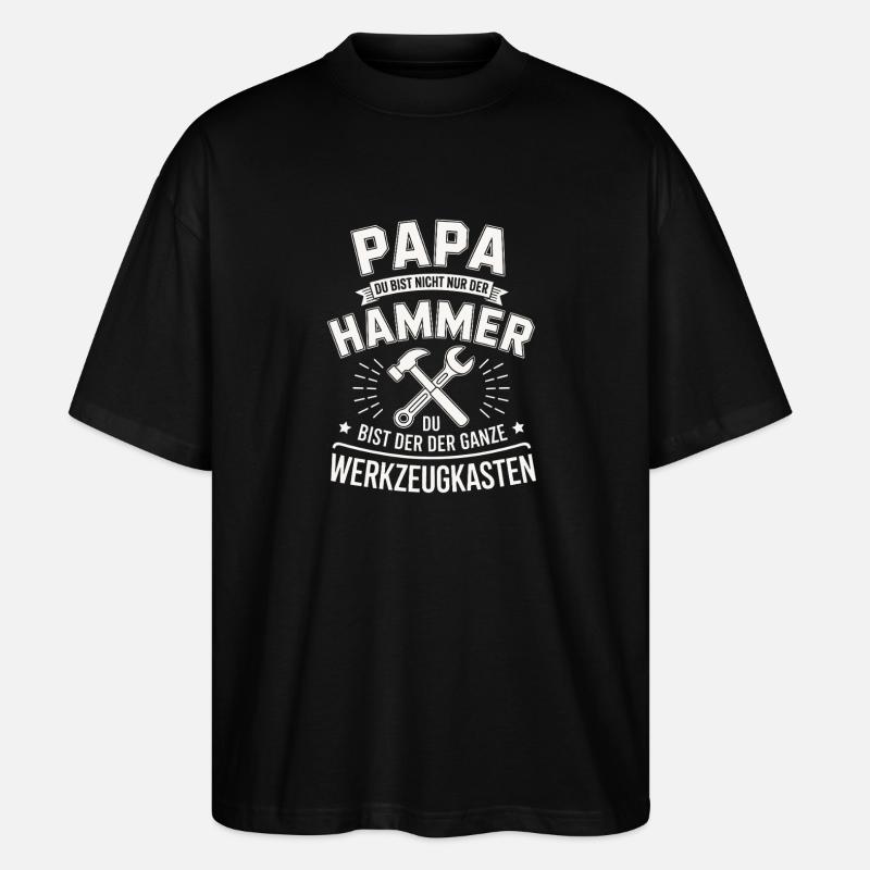 Boîte à outils Dad Hammer - T-shirt bio Blaster 2.0 coupe oversize Stanley/Stella Unisexe - noir