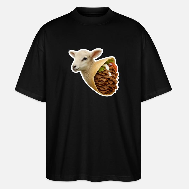 Fleischkonsum | Döner Lamm - Stanley/Stella Oversized Unisex Bio T-Shirt Blaster 2.0 - Schwarz