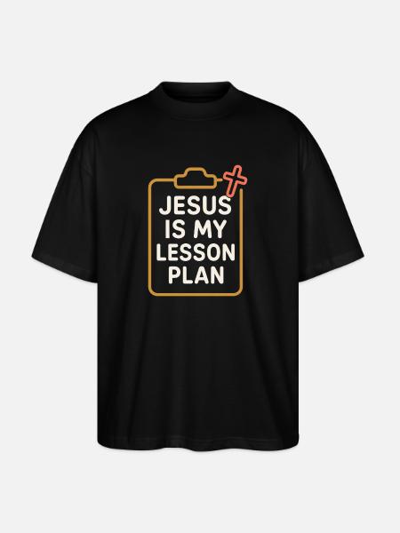 Christian Teacher, Faith-Based - Stanley/Stella Oversized Unisex Organic T-shirt Blaster 2.0 - black