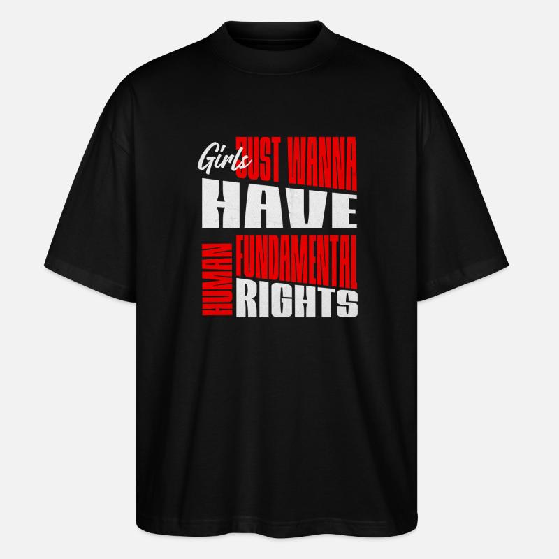 Frauenrechte Fundamental rights Layout - Stanley/Stella Oversized Unisex Bio T-Shirt Blaster 2.0 - Schwarz
