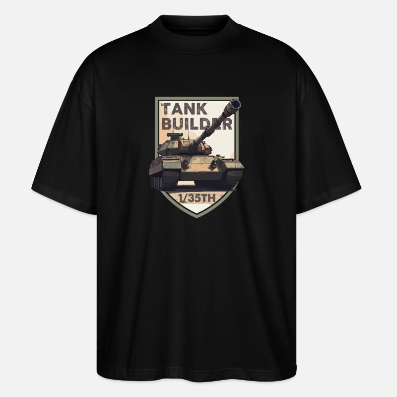 Panzerbauer 1/35 Abzeichen - Stanley/Stella Oversized Unisex Bio T-Shirt Blaster 2.0 - Schwarz