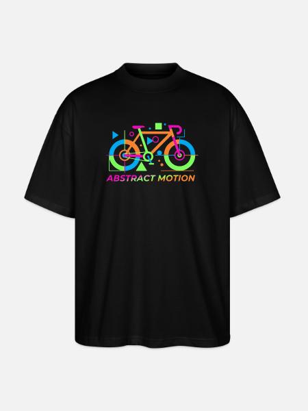 Neon Abstract Bicycle Motion - Stanley/Stella Oversized Unisex Organic T-shirt Blaster 2.0 - black