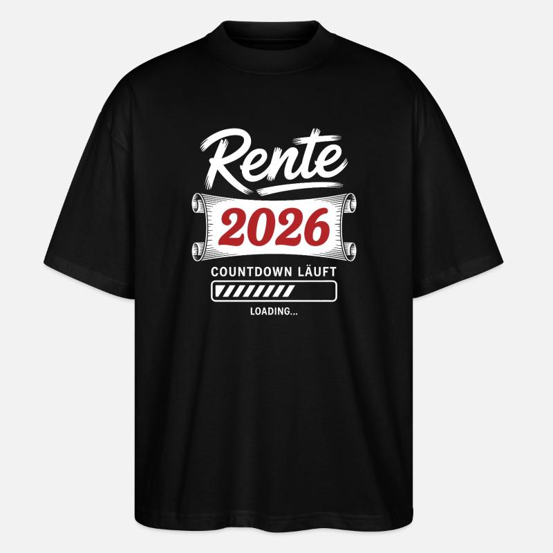 Pension 2026 countdown is on - Stanley/Stella Oversized Unisex Organic T-shirt Blaster 2.0 - black