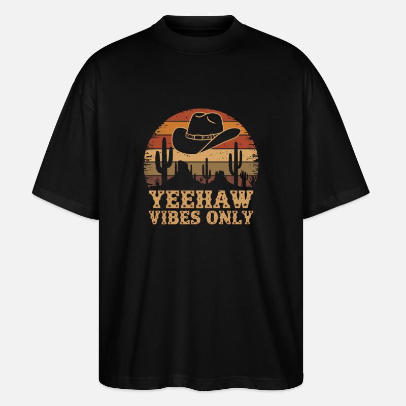 Yeehaw Vibes Only – Western Retro - Stanley/Stella Oversized Unisex Bio T-Shirt Blaster 2.0 - Schwarz