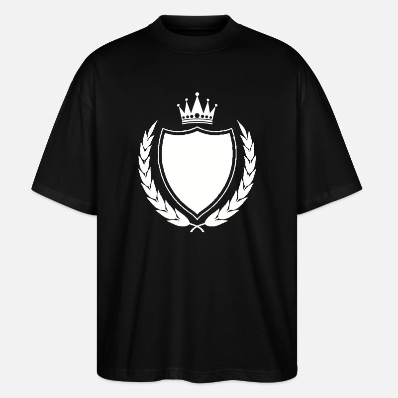Königliches Wappen Emblem - Stanley/Stella Oversized Unisex Bio T-Shirt Blaster 2.0 - Schwarz