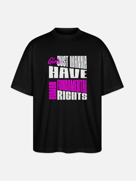 Mädchen Wollen Grundrechte Frauenrechte Menschen - Stanley/Stella Oversized Unisex Bio T-Shirt Blaster 2.0 - Schwarz
